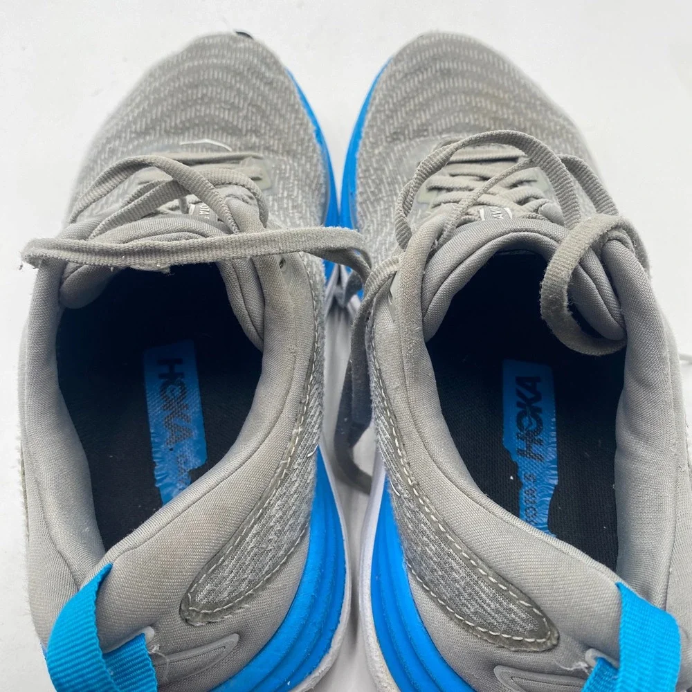 Hoka Gaviota 5 Running Shoes Mens 8.5 D Grey Blue Stability Sneaker 1127929 LDVB